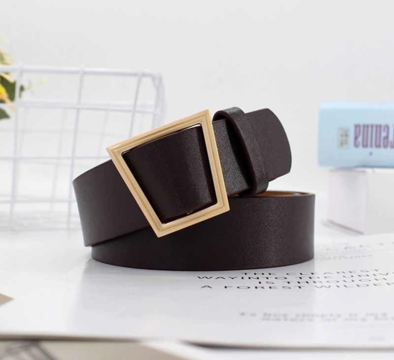 No-Punch No-Hole Trapezoidal Buckle Women's Fashion Korean Style Simple Versatile Belt_voghion.com