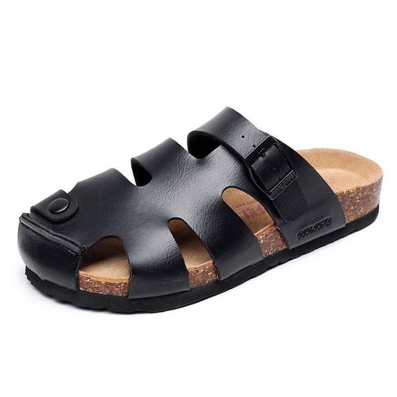 940 neue Lochsandalen für Damen zum Tragen als Oberbekleidung, ausgehöhlte Baotou-Hausschuhe, Halbschuhe mit flacher Unterseite, Strand-Lazy-Sandalen für Paare_voghion.com