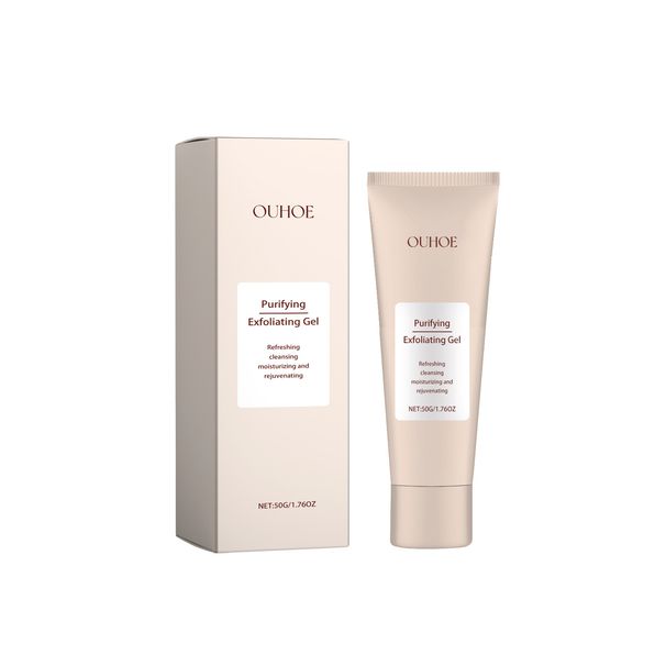 OUHOE exfoliating gently cleanses shrinks pores, tender skin, exfoliates blackheads and acne gel_voghion.com