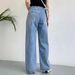 Damen-Schlagjeans mit hoher Taille, dehnbare Slim-Fit-Jeanshose, Retro-Bootcut-Hose für die tägliche Freizeitkleidung_voghion.com