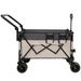 Multi-Functional Push-Pull Folding Wagon Cart With Rotating Handle & 360° All-Terrain Wheels – Heavy-Duty, Adjustable Design, Large Capacity For Transport, Groceries, And Outdoor Use, Khaki- Gray_voghion.com