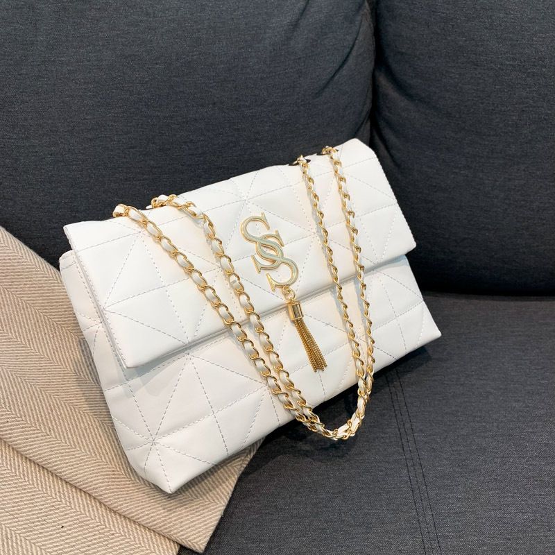Texture women's 2024 light luxury new trend fashion chain small square western-style versatile commuting crossbody bag_voghion.com