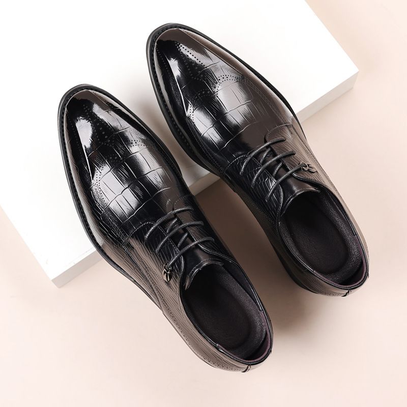 Neue Herren Business Kleid Lederschuhe Leder High-End-Brogues Britischen Stil Ehe männliche Schuh Kopfschicht Lederschuhe_voghion.com