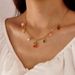 Collana da donna con ciondolo a forma di ciliegia, in acciaio inossidabile, con personalità multi-elemento, in titanio di alta qualità, con catena a clavicola._voghion.com