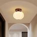 2025 Corridor Aisle Ceiling French Cream Style Vintage Entryway Balcony Cloakroom Solid Wood Art Pumpkin Light_voghion.com