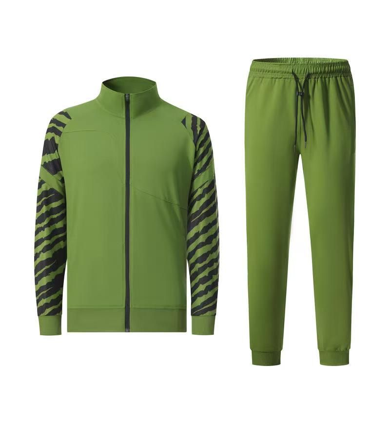 Fußballuniform Herren Fußball Langarm Trainingsjacke Set Neues Aussehen Trainingstrikot Jacke Lange Hose_voghion.com