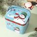 Christmas Tin Box With Handle - Decorative Storage Container For Candy, Cookies & Holiday Gifts (6 Styles, A-F)_voghion.com