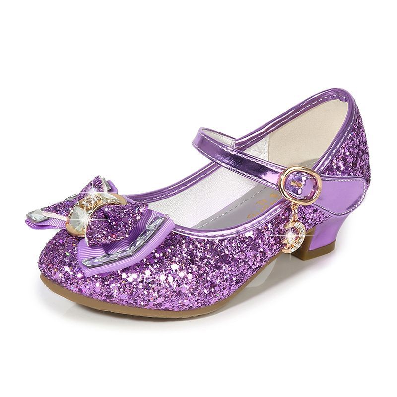 Prinzessin Kleid Party Hochzeit Kleine Mädchen High Heels für Kinder Sandalen Glitter Bogen Schuhe Kristall_voghion.com