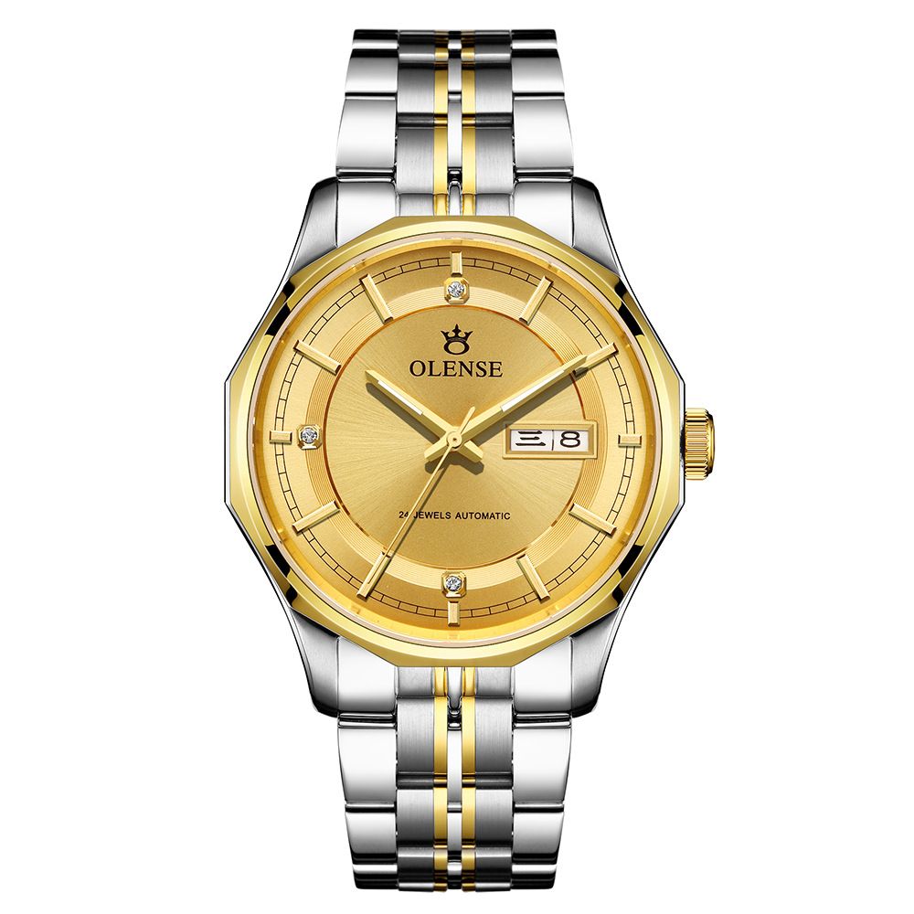 Oulongshi Hochwertige mechanische Herrenuhr, Edelstahl, wasserdicht, vollautomatisch_voghion.com