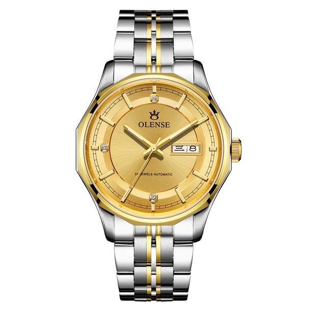 Oulongshi Hochwertige mechanische Herrenuhr, Edelstahl, wasserdicht, vollautomatisch_voghion.com