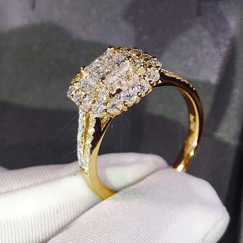 Bague de mariage classique en zircon micro pavé pour femme, nouvelle collection tendance_voghion.com
