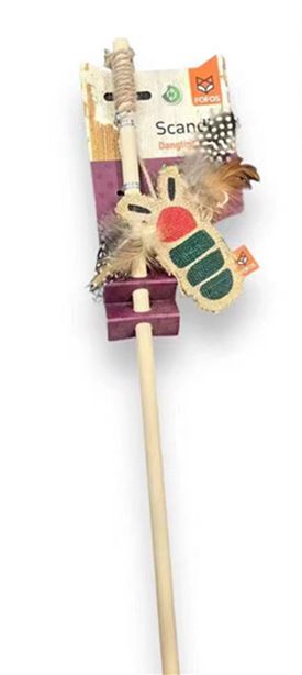 2 Lucky Fox Toys Stick 3 Series With Catnip Toy Stress Relief Cat Teasing Rod_voghion.com