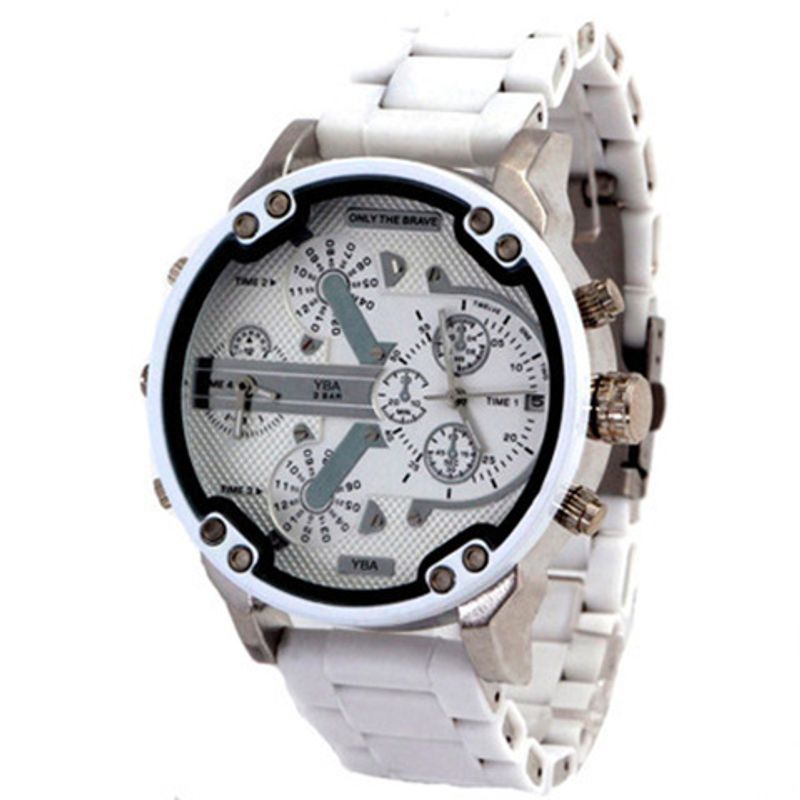 DZ Series Men's Personality Large Dial Trendy Stainless Steel Band Quartz Watch For Men_voghion.com