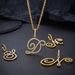 Stazione gioielli micro intarsiato zircone corsivo 26 lettera inglese ciondolo collana hip hop uomo e donna_voghion.com