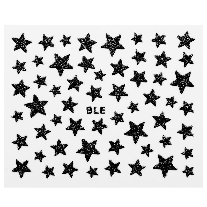 Lovely Stars 1pcs Geometry 3D Nails Art Stickers Gold/sier/rose Gold Self-Adhesive Sliders Manicure Decoration_voghion.com