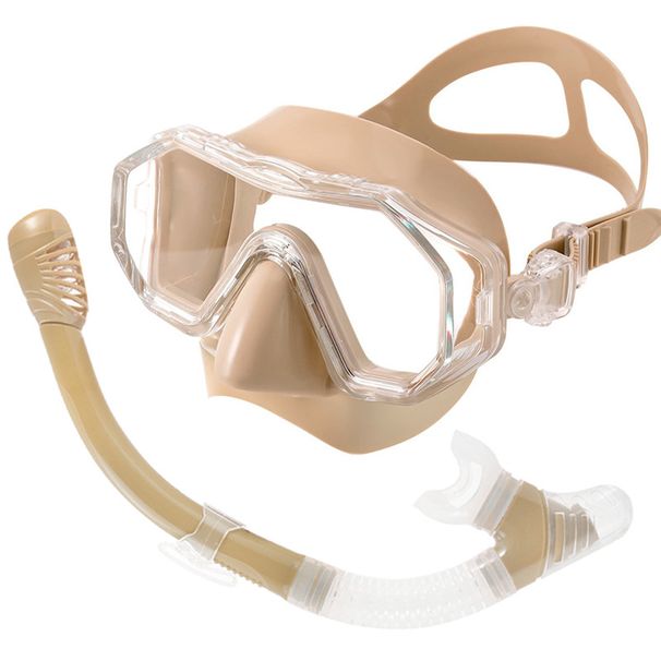 Stora dykarglasögon Vattentäta och anti-dimma halvtorra andningsrör simglasögon_voghion.com