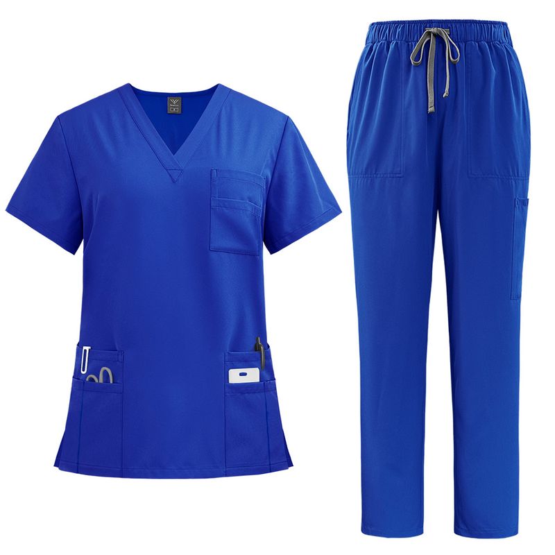 Vêtements pour femmes, nouvelle collection, uniforme de travail pour médecin et infirmière, blouse chirurgicale, blouse de lavage des mains, pantalon droit pour salle d'opération, costume de couleur unie_voghion.com