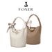 FOXER/Golden Fox Borsa a secchiello semplice e alla moda, tinta unita, estiva, nuova, fresca ed elegante_voghion.com