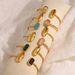 Bracelet en zircon coloré rétro froid, léger, luxueux, polyvalent, simple, géométrique, ouvert, bijoux féminins haut de gamme_voghion.com