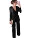 Glitter Sequin Wrap V-Neck Jumpsuit For Women - Stylish Long Sleeve Belted Romper, Casual & Party Outfit (Black, Silver,)_voghion.com