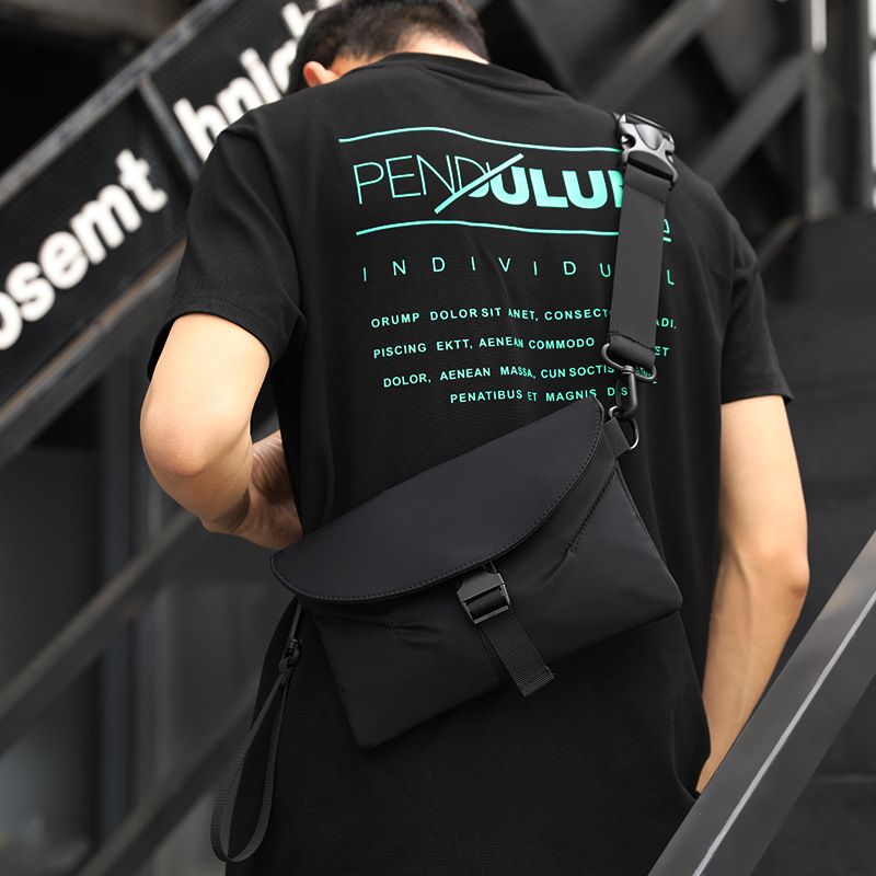 Sac à bandoulière pour hommes de style coréen, nouveau sac à bandoulière, sac à bandoulière pour hommes, sac de poitrine pour sports de plein air, sac multifonctionnel décontracté, marque tendance_voghion.com