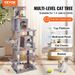 Cat Tree 68.5' Cat Tower With Cat Condos Sisal Scratching Post Light Grey_voghion.com