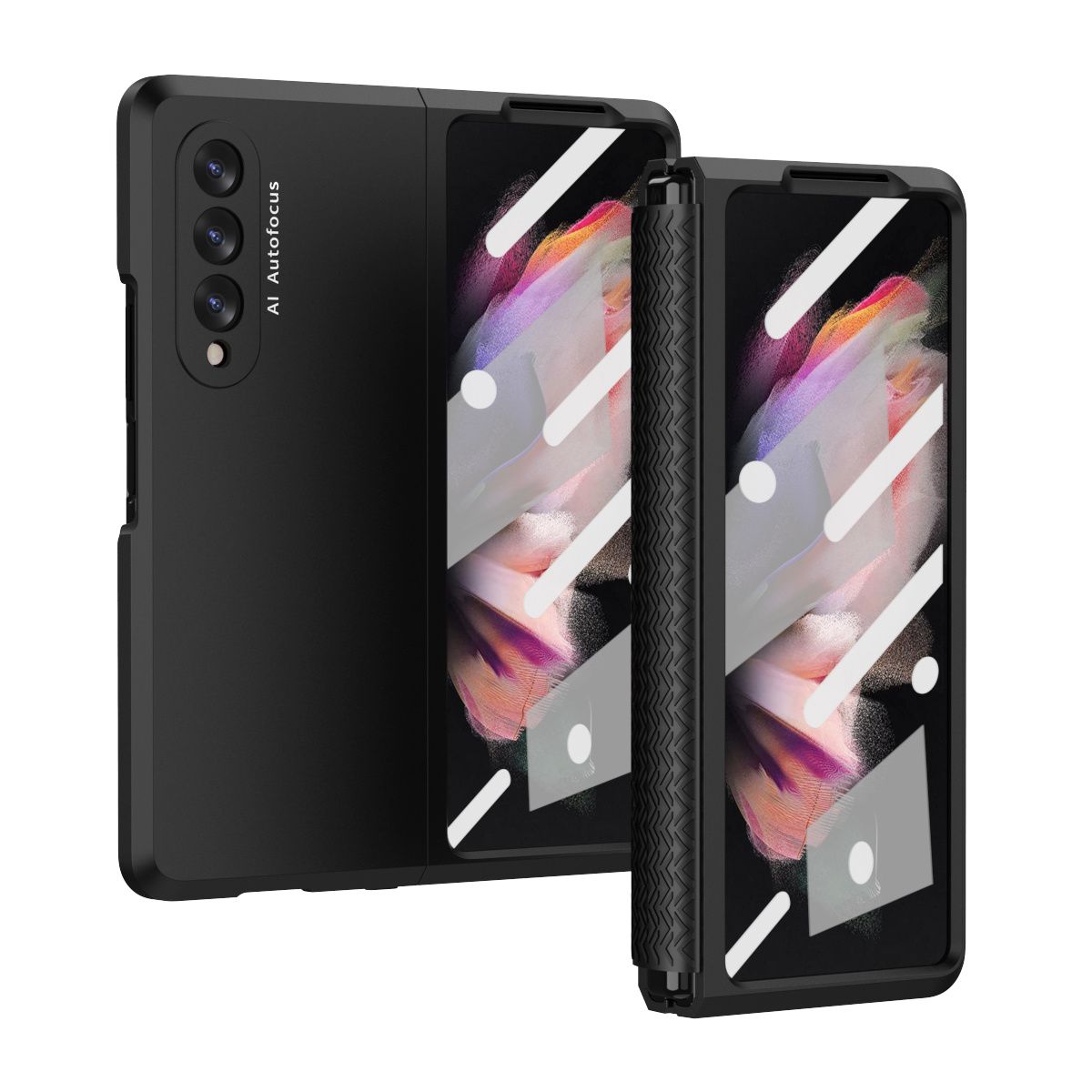 Gångjärnsskydd, helkroppsskydd med inbyggt skärmskydd Anti-Drop All-Inclusvie Protection Bumper Cases för Galaxy Z Fold 3 5G_voghion.com