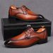 Business Formal Wear Leather Hidden Heel Groom's Wedding Suit White Men's Square Toe Derby Shoes Summer_voghion.com