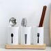 Flatware Organizer With Wood Base Cutlery Utensil Holder Spoons Forks Chopsticks Storage Rack For Kitchen Countertop_voghion.com