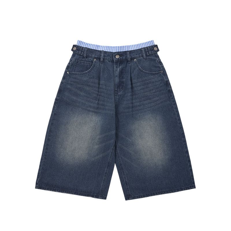 Vêtements pour hommes deux pièces, jeans délavés Seven Point, shorts décontractés pour hommes_voghion.com