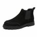 Fur Martin Boots Men's Round Head Platform Short Boots Medium Help Desert Boots Matte Leather Men_voghion.com