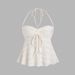 Women's Clothing Irregular Lace Up Halter Neck Vest Suspenders Summer Sexy Hot Girl Knitted Suspenders_voghion.com