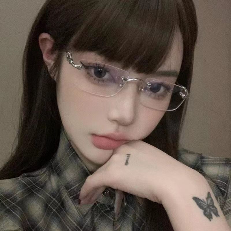Women's Nearsighted Nude Gold Rimmed Glasses Can Be Used With High End Frames, Pure Blue Light Resistant Silver Lenses_voghion.com