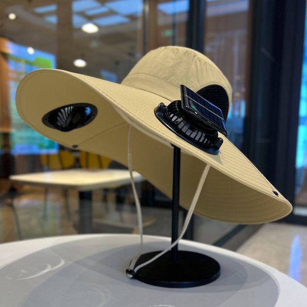2025 New Solar Fan For Men And Women, Summer Wide Brim Fisherman Hat, Outdoor Hiking Fishing Sun Hat_voghion.com