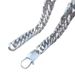 Hip Hop Stainless Titanium Steel Cuban Double Buckle Polished Chain Trendy Men's Necklace_voghion.com