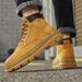 Neue, hochgeschnittene Herren-Martin-Stiefel in Putian-Gelb mit dicker Sohle aus echtem Leder für den Herbst – ideal für Freizeit und Arbeit._voghion.com