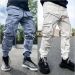 Herbst Herren Trainingshose Casual Style Top Sell Herren Jogger Hip Hop Jogginghose Cargohose Panelled Hose Elastisch_voghion.com
