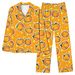 Individuelles Halloween-Pyjama-Set für Damen – Langarm-Button-Down-Oberteil und Lounge-Hose (atmungsaktives Polyester, leicht, XS-4XL, Heim- und Nachtwäsche)_voghion.com