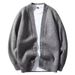 Herren-Cardigan mit V-Ausschnitt – Leichter Strickmantel mit offener Vorderseite (atmungsaktiv, dehnbar, M-3XL, minimalistisch, Business Casual)_voghion.com