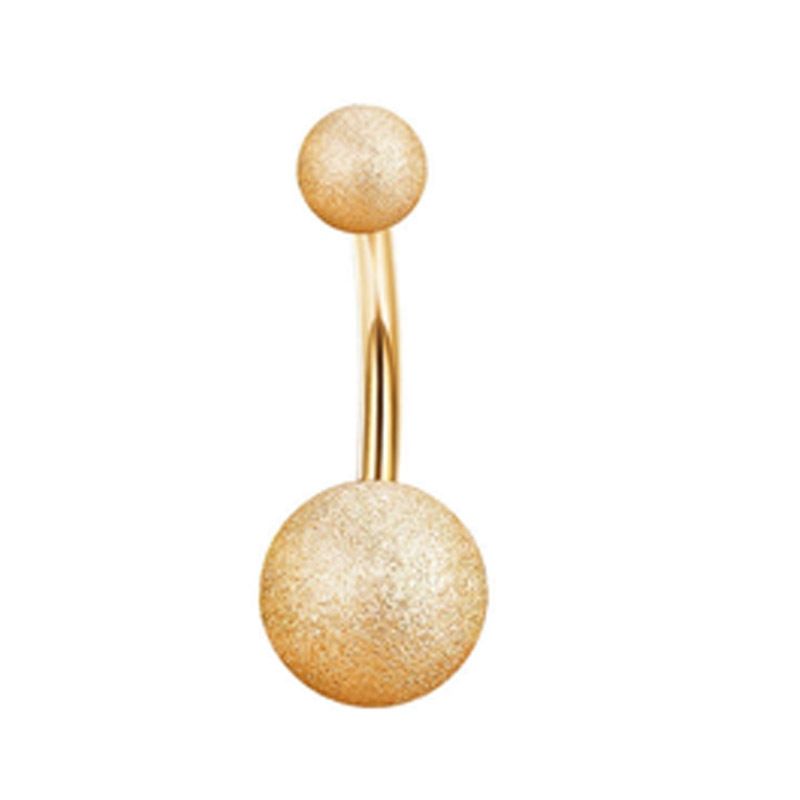 Piercing per ombelico in acciaio inossidabile, set da 10 pezzi, a forma di fiore dorato, di forma rotonda_voghion.com