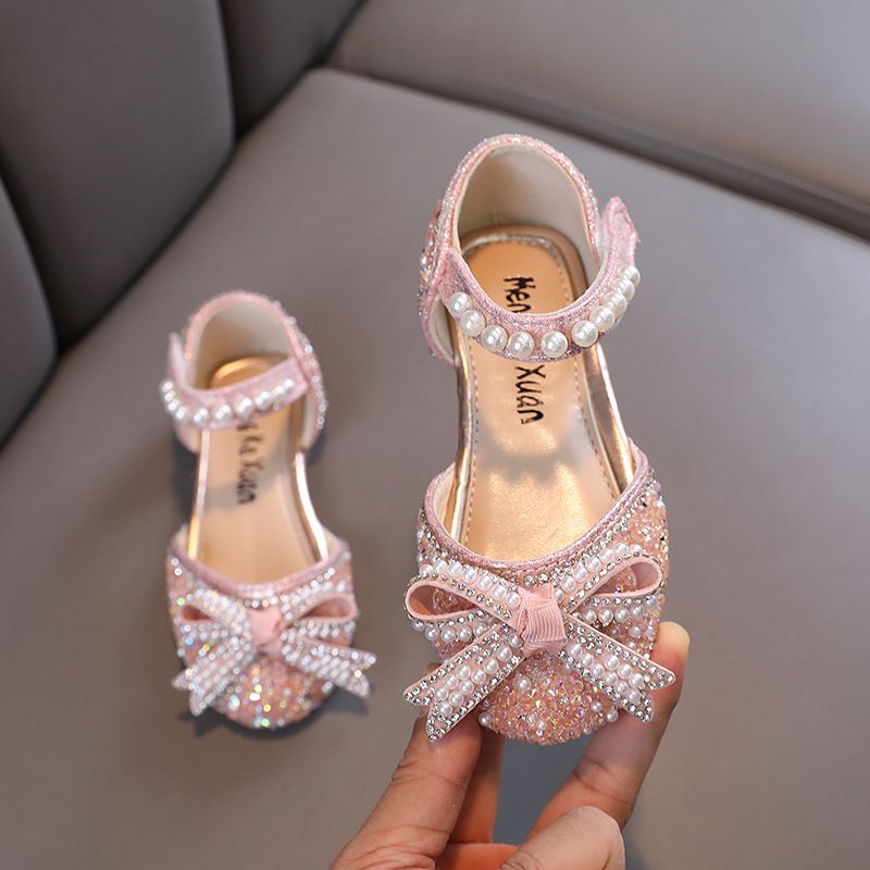 New Girl Princess Baby Student Bow Small And Large Children Show Dance Shoes Single Shoes_voghion.com