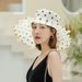 Cappello da spiaggia a pois, estivo, da donna, in organza, per sole e spiaggia_voghion.com