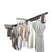 Duvara Monte Katlanabilir Çamaşır Kurutma Askısı, Rüzgar Geçirmez Delikler ve Saklama Çubukları, Balkon İçin Yerden Tasarruf Sağlayan Çamaşır Düzenleyici_voghion.com