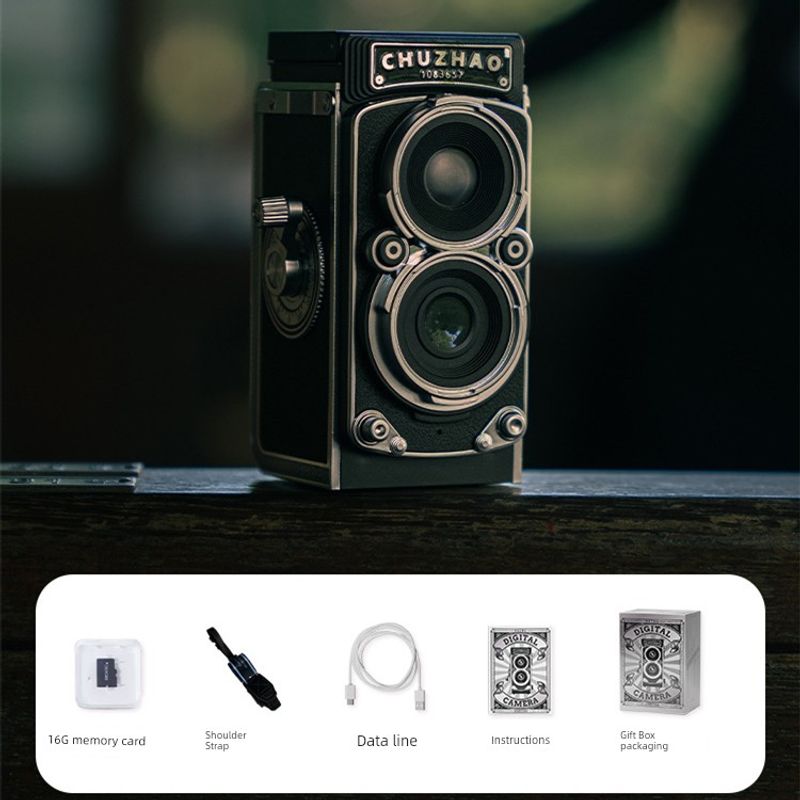 Prva foto CCD kamera s dvostrukim obrnutim digitalnim retro filmom, mini mala, za nošenje, putni poklon za studentice, zabavu_voghion.com