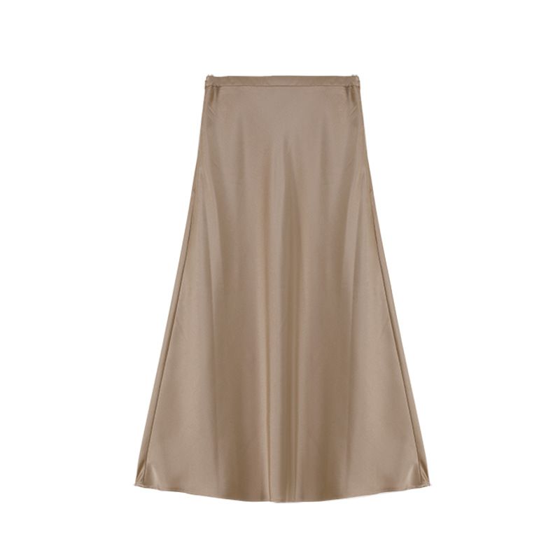 Jupe crayon d'été trapèze en polyester ForloveNancy - Jupe de bureau taille haute avec drapé élégant et stretch confortable_voghion.com
