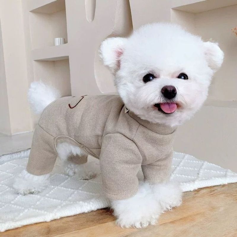 Petit Ours à Quatre Pattes Printemps Et Automne Style Teddy Bichon Petit Chien Shiba Inu Schnauzer Poméranie Chat Vêtements Pour Animaux De Compagnie_voghion.com
