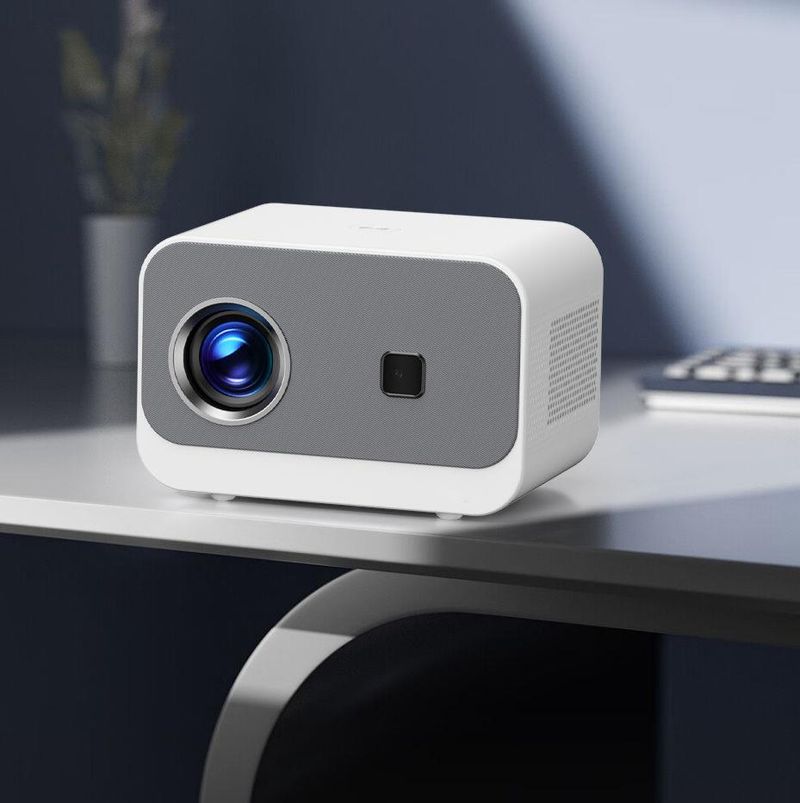 Micro Shadow 2025 Ultra HD-projector voor thuis, slaapkamer, studentenhuis, klein, 5G-aansluitbaar op mobiel telefoonscherm_voghion.com