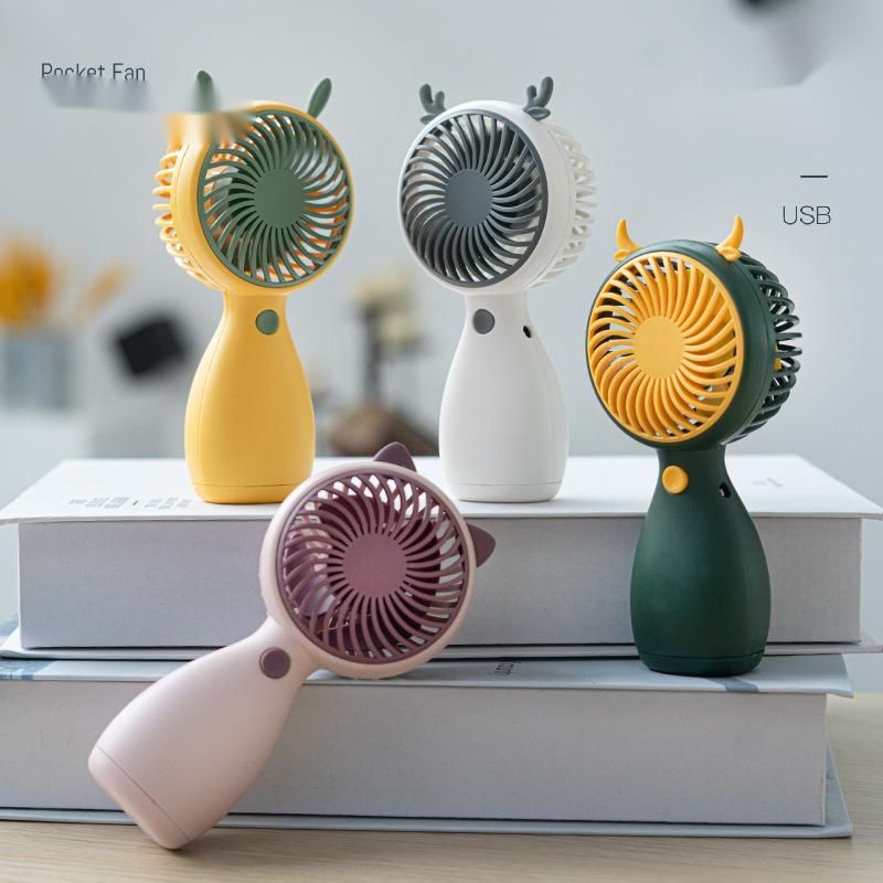 Handheld Mini USB Cartoon Lanyard Portable Pocket Outdoor Charging Dormitory Desktop Fan_voghion.com