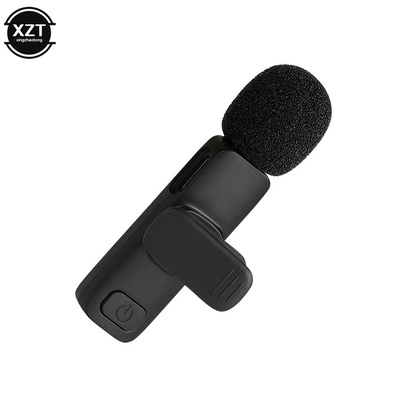 Micrófono de solapa inalámbrico compatible con Bluetooth, micrófono portátil para grabación de audio y video para iPhone, Android, juegos en vivo, dispositivos móviles_voghion.com