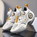 Boys' Sneakers Sports Rotating Buckle Youth Breathable Mesh Shock Absorption Children's Basketball Shoes Students_voghion.com
